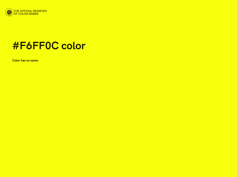 #F6FF0C color image