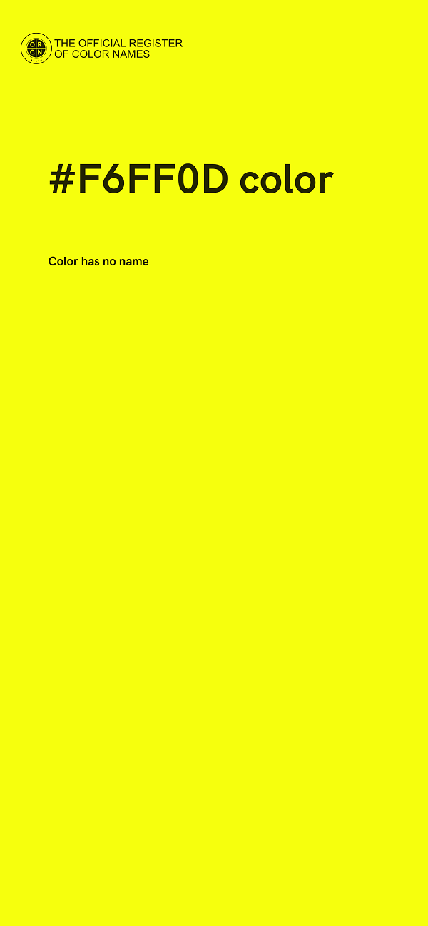 #F6FF0D color image