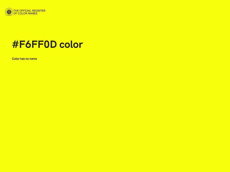 #F6FF0D color image