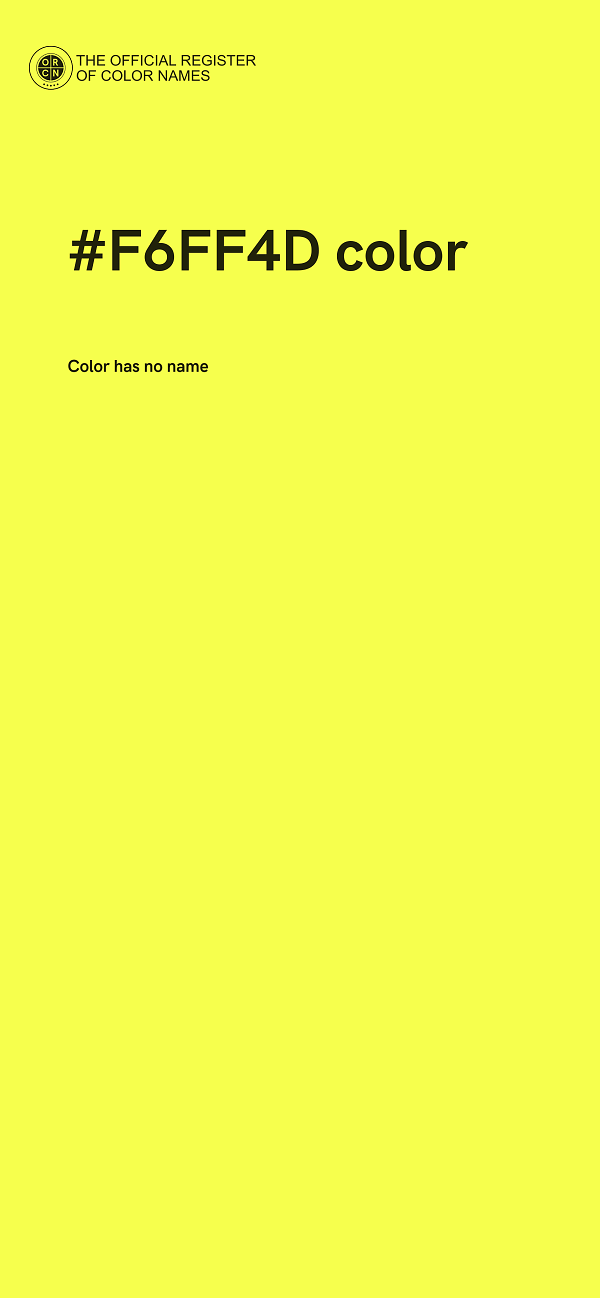 #F6FF4D color image