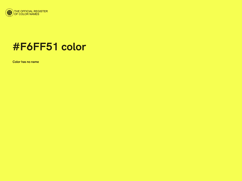 #F6FF51 color image