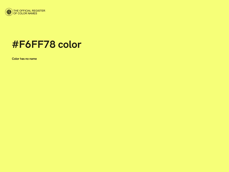 #F6FF78 color image