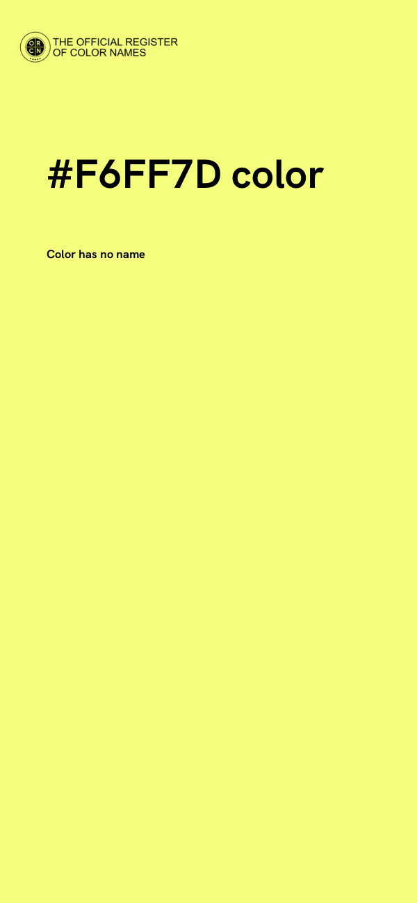 #F6FF7D color image