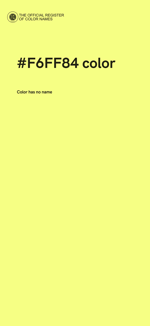 #F6FF84 color image