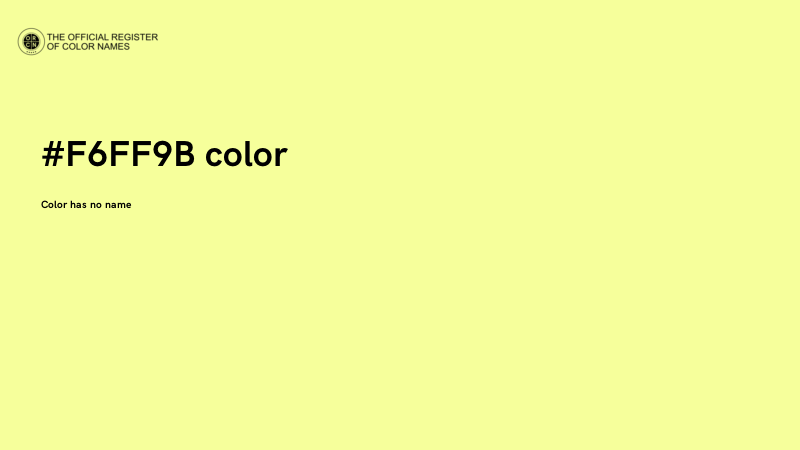 #F6FF9B color image