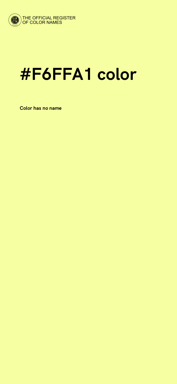 #F6FFA1 color image
