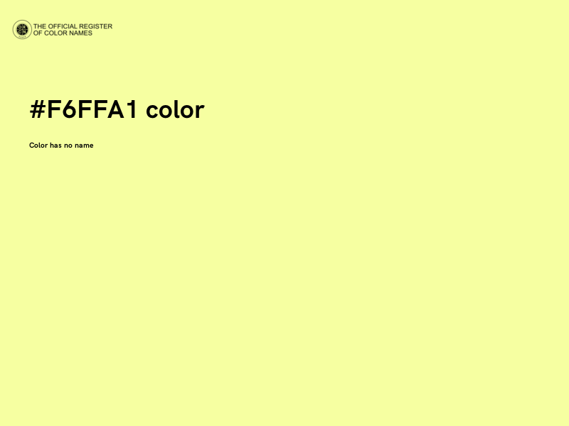 #F6FFA1 color image