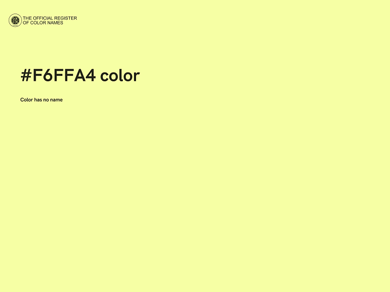 #F6FFA4 color image
