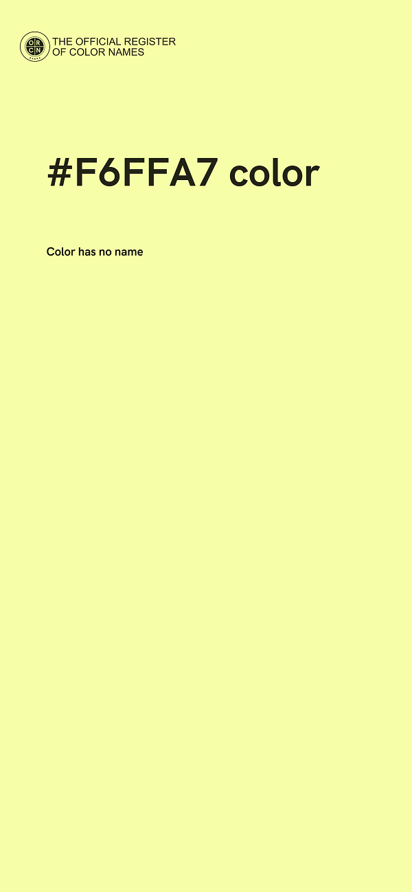 #F6FFA7 color image