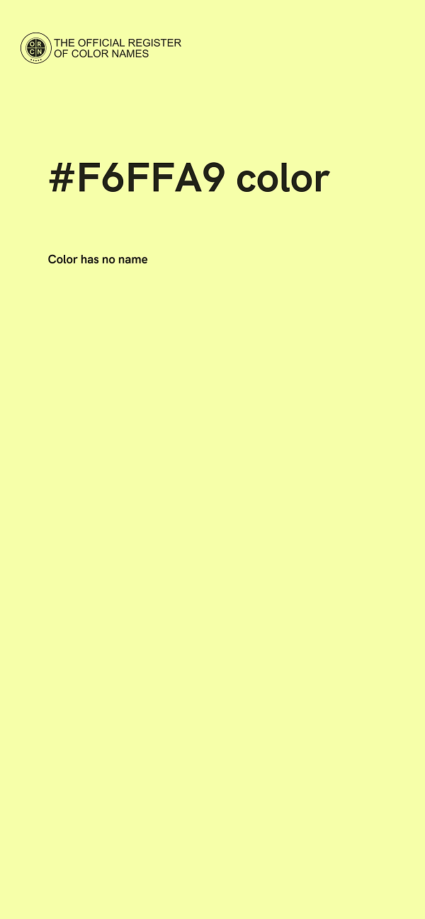 #F6FFA9 color image
