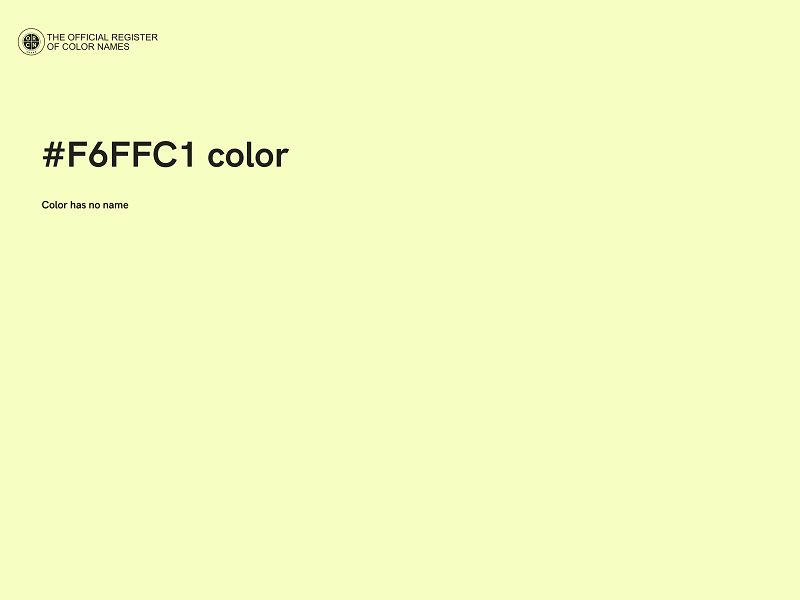 #F6FFC1 color image