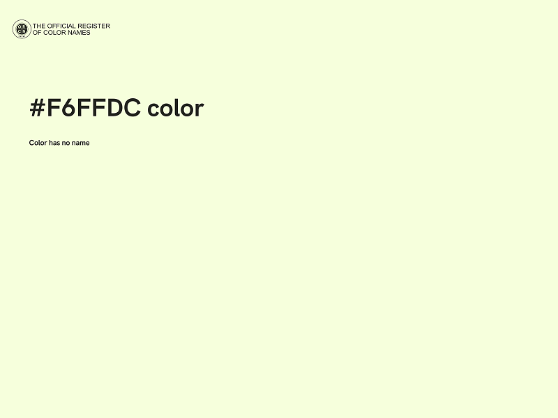 #F6FFDC color image