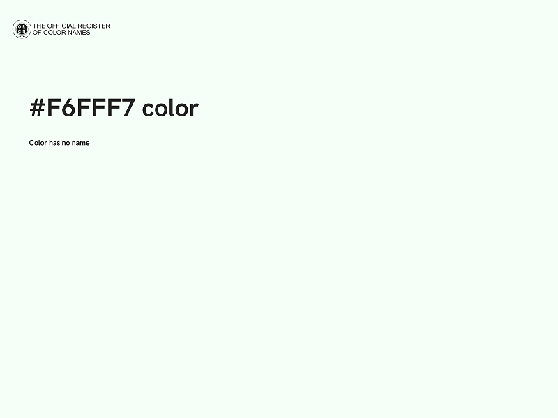 #F6FFF7 color image