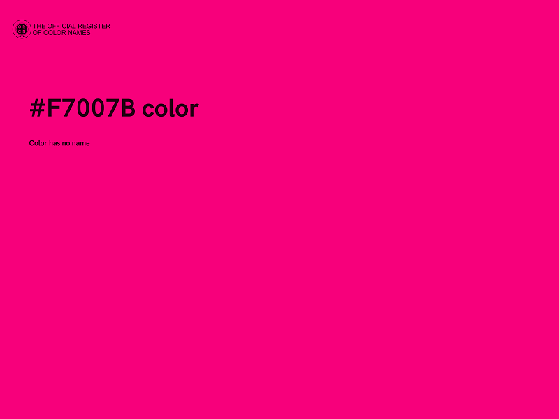 #F7007B color image