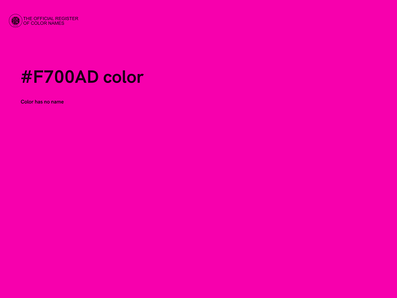 #F700AD color image