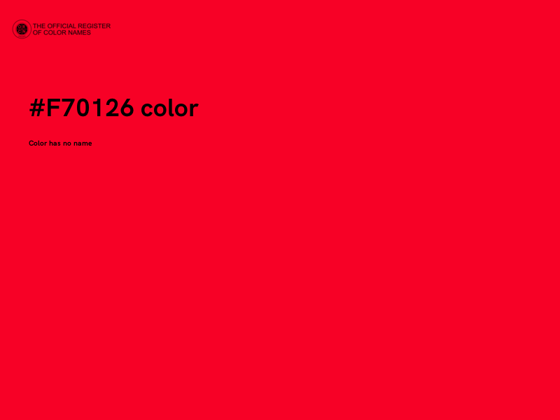 #F70126 color image