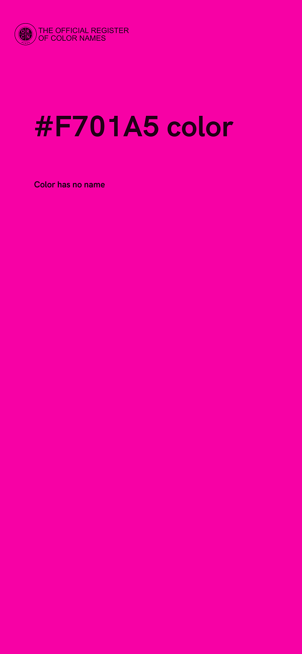 #F701A5 color image