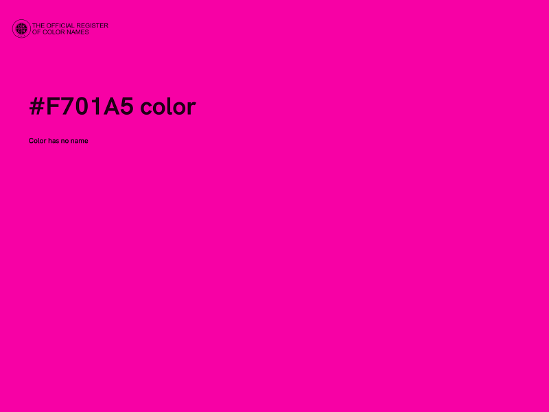 #F701A5 color image