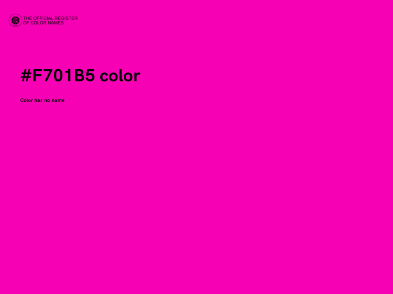 #F701B5 color image