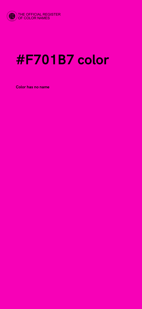 #F701B7 color image