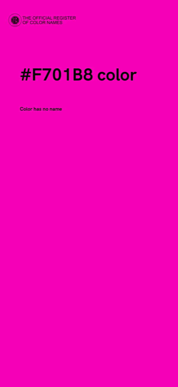 #F701B8 color image