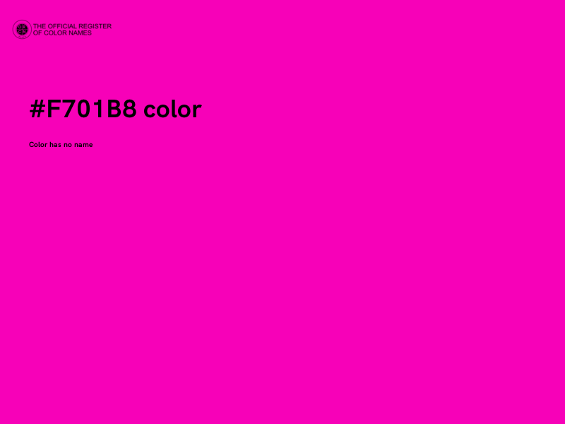 #F701B8 color image