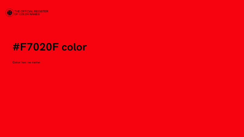 #F7020F color image