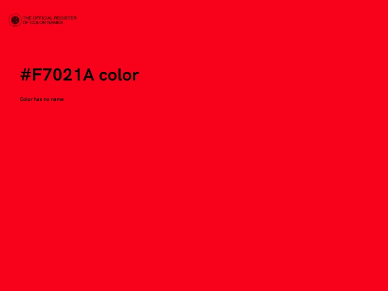 #F7021A color image