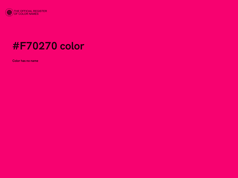 #F70270 color image