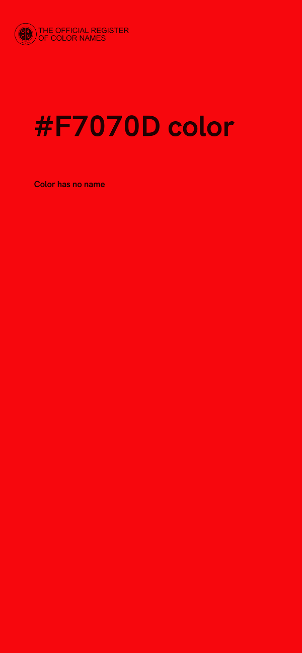 #F7070D color image