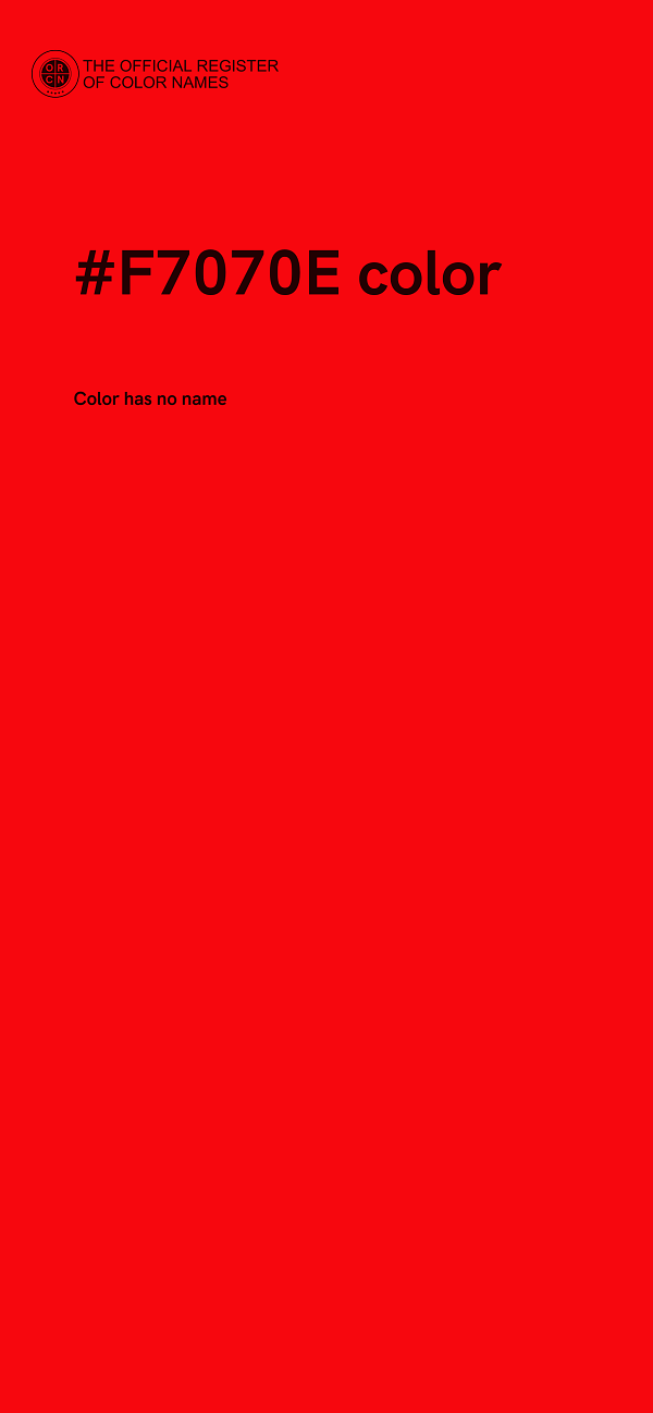 #F7070E color image