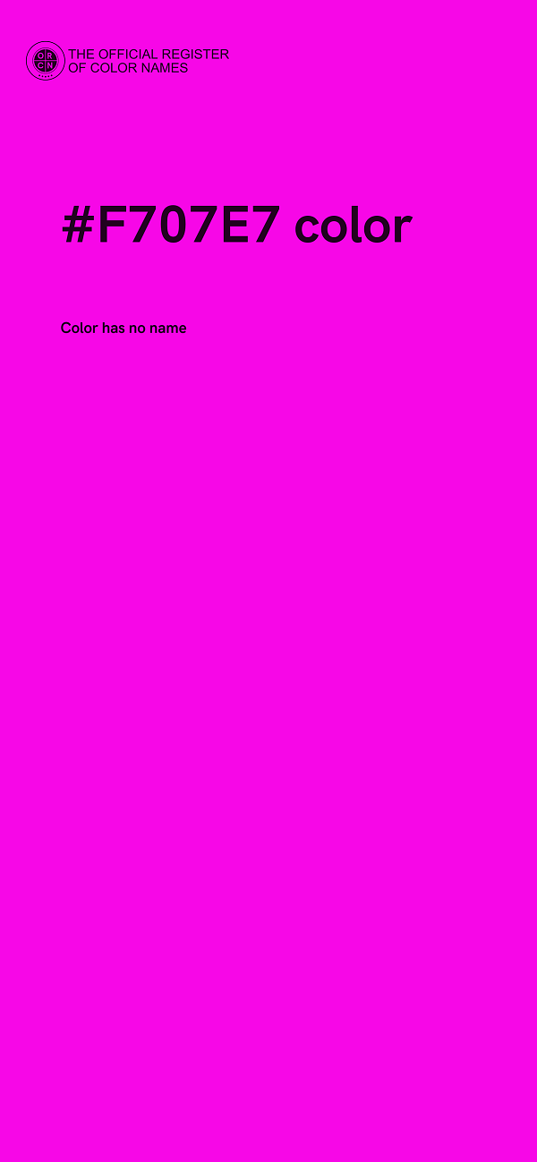 #F707E7 color image