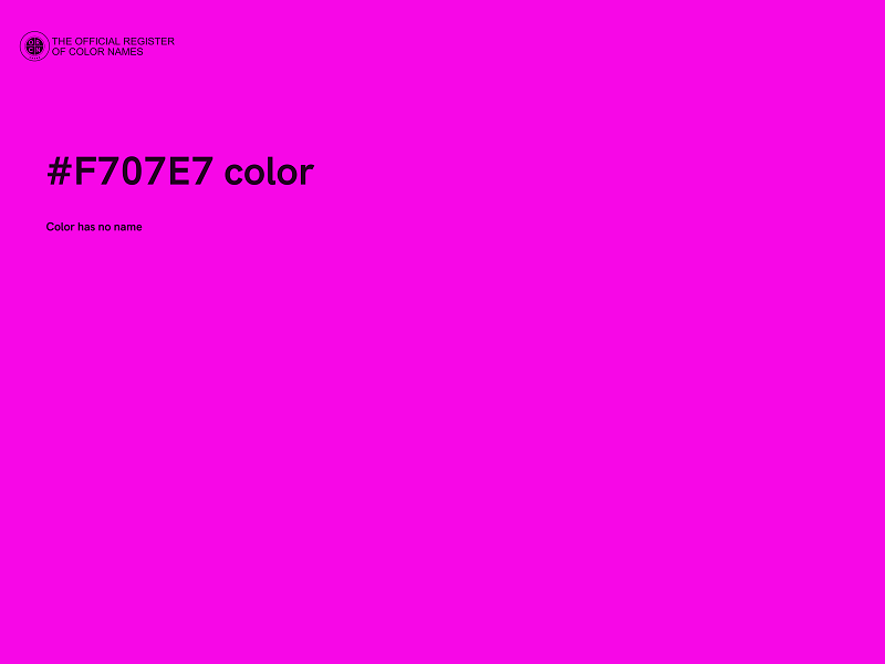 #F707E7 color image