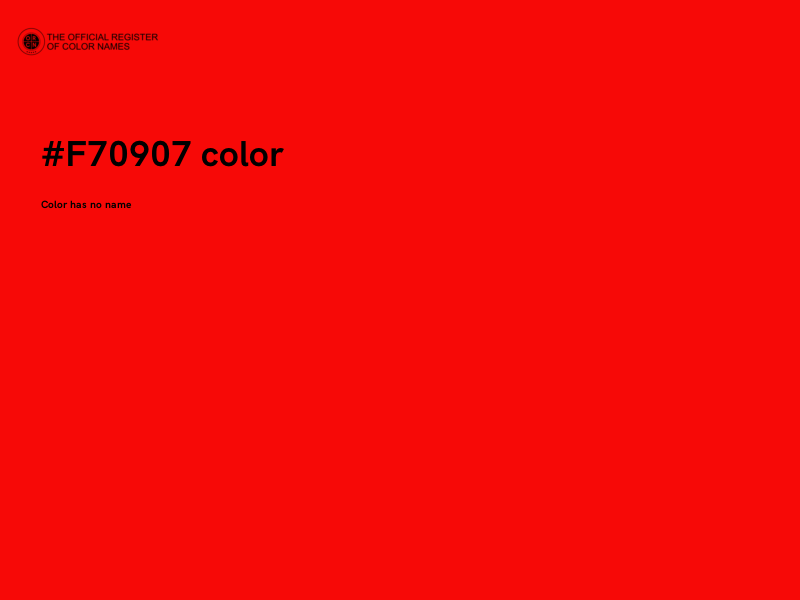 #F70907 color image