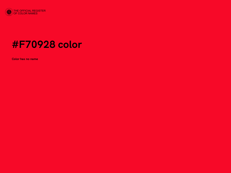 #F70928 color image
