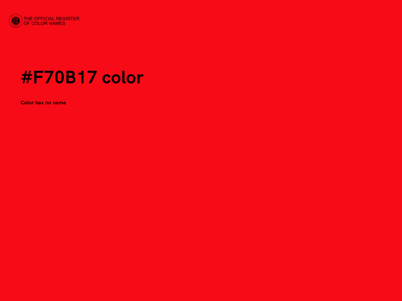 #F70B17 color image