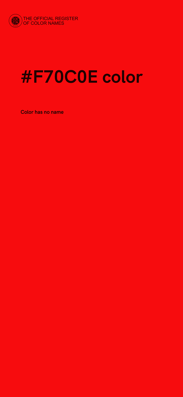 #F70C0E color image
