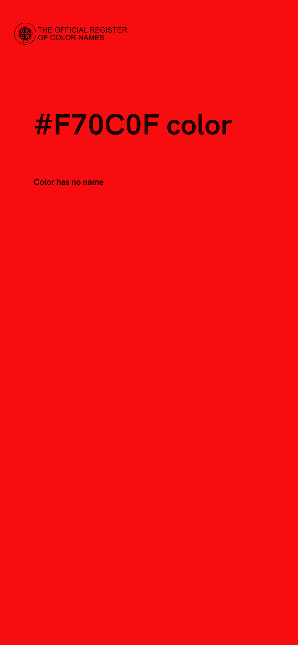 #F70C0F color image