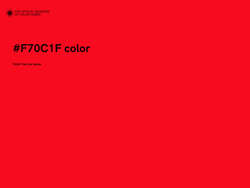 #F70C1F color image