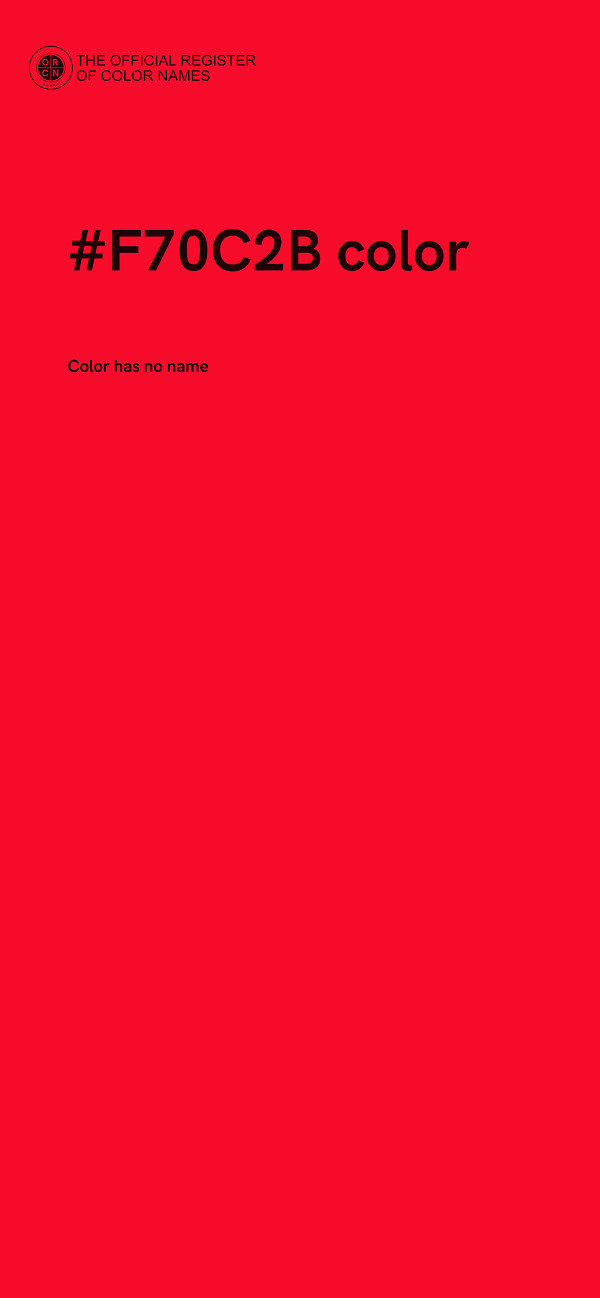 #F70C2B color image