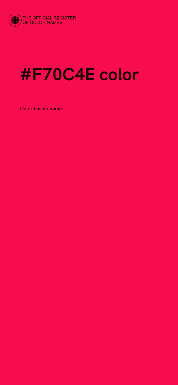 #F70C4E color image