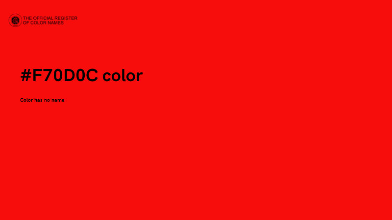 #F70D0C color image