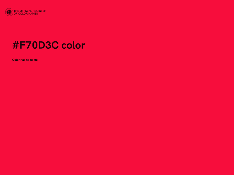 #F70D3C color image