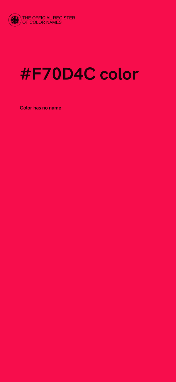 #F70D4C color image