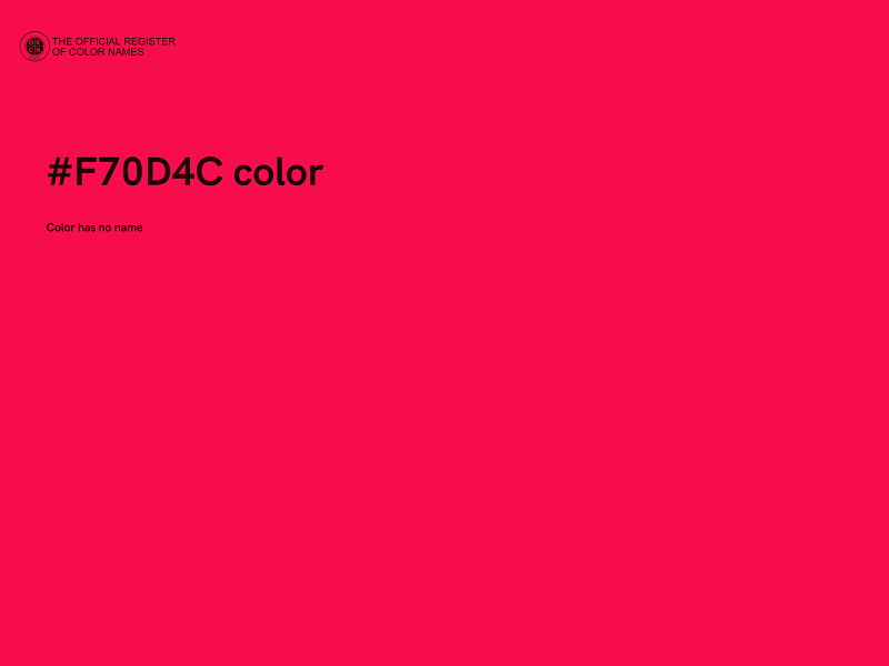 #F70D4C color image