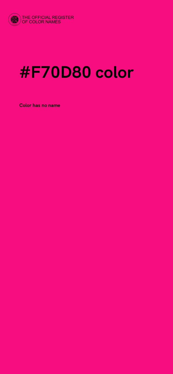 #F70D80 color image