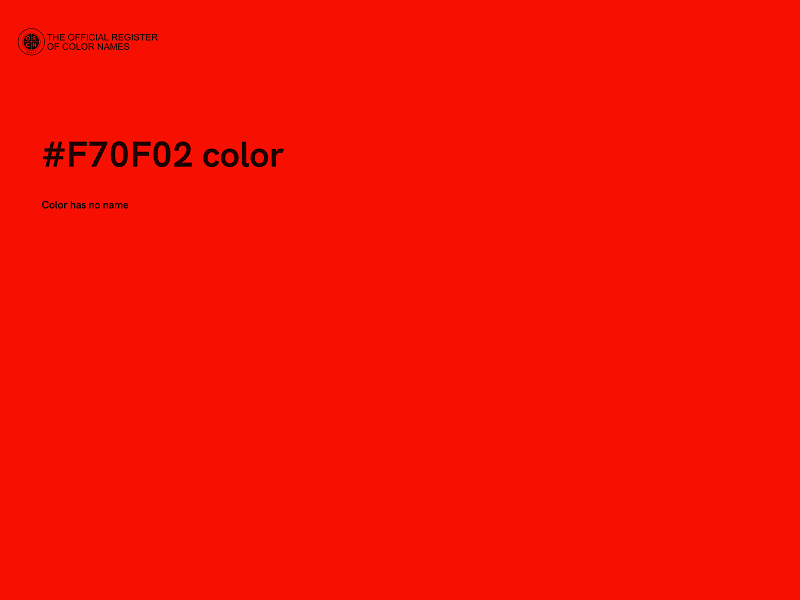 #F70F02 color image