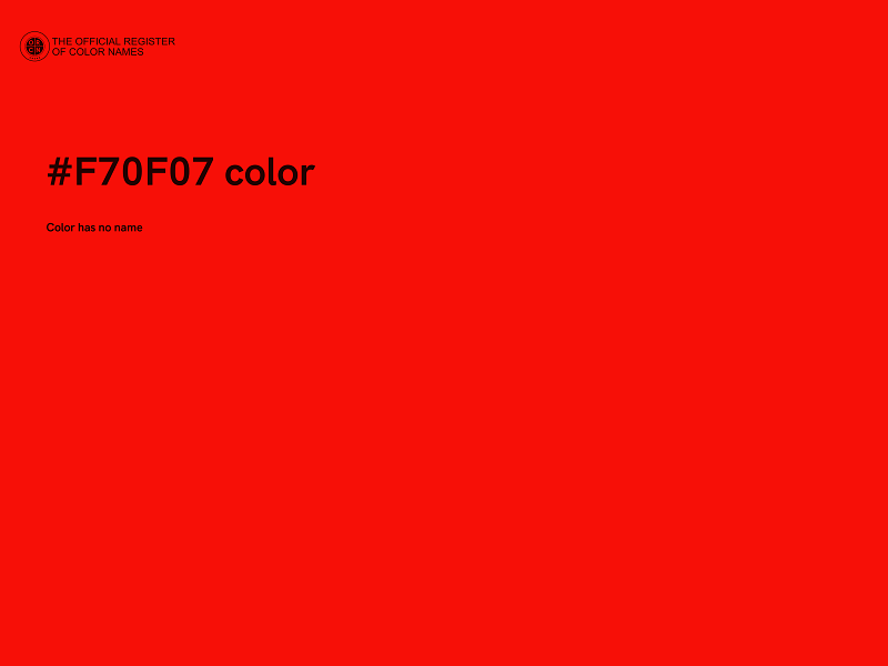 #F70F07 color image