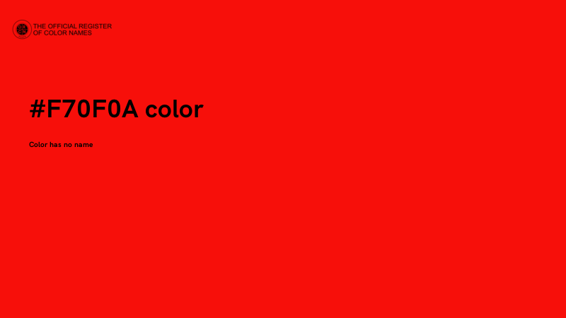 #F70F0A color image