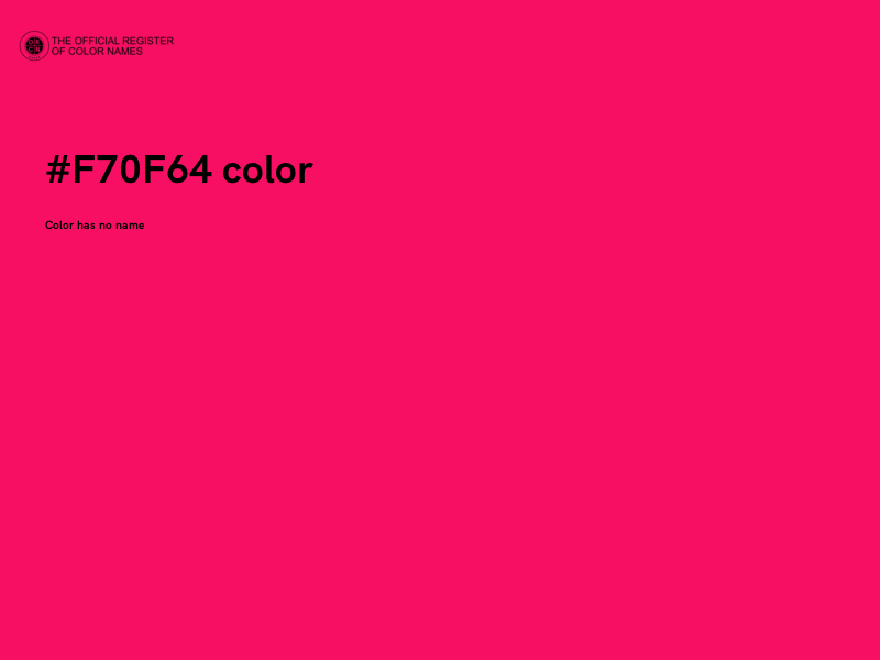 #F70F64 color image